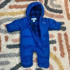 Columbia blue baby boy bunting (3-6 months)